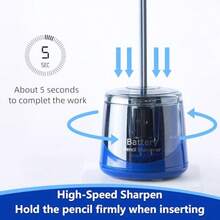 Battery Powered Electric Pencil Ener Small Battery Operated Pencil Eners Portable Fast En Suitable For 6-8mm No.2/Colored Pencils School Classroom Office Home PS-11 - Ps11PencilSharpener - View 3
