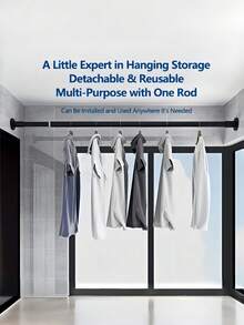 Drążek do zasłon sprężynowy, regulowany w wielu rozmiarach, bez wiertarki, antypoślizgowy, wytrzymały, sprężynowy drążek do zasłon, odpowiedni do różnych aranżacji, takich jak okna, łazienki, kuchnie, szafy, drzwi, regulowany drążek do zasłon, regulowany drążek do zasłon, drążek do szafy, bardzo długi drążek napinający, regulowany drążek, drążek do zasłon łazienkowych, drążek do drzwi kuchennych, osłona okienna, modny design, stylowy drążek, trwała konstrukcja, wytrzymały drążek, bez wiertarki - Czarne - Zobacz 8