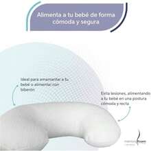 MEMORY FOAM BABY | Cojín/Almohada de Lactancia para Bebé – Firmeza Media – Blanco – 70 x 49 x 19 cm – Hecho con Fibra de Microgel(default) - Multicolor - Ver 5