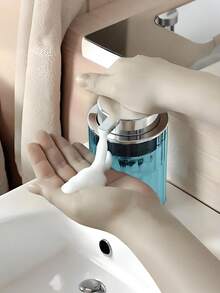 Farmhouse Style Decorative Foam Soap Dispenser, Toothbrush Holder - Black Black Pump Set - View 2