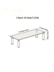 1pc Acrylic Jewelry Display Stand, 1/2/3 Tier Jewelry Display Rack, Cosmetic & Perfume Display Stand, Used To Display Jewelry, Accessories, Cosmetics & Perfumes - Clear - View 2