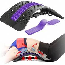 Cama de Espalda Baja con Puntos de Acupuntura Magnéticos para Alivio de Hernia de Disco, Escoliosis y Ciática (Púrpura) - Morado - Ver 2