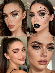 STARTTOOS 2mm/3mm/4mm Self-Adhesive Rhinestone Metallic Face Decoration Gems Y2K Holiday Party Daily Makeup DIY Face Decoration Music Festival Makeup Ball Face Decoration Gems - Multicolor - View 5