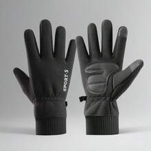 Women's Thermal Lined Warm Gloves, Thick Anti-Slip Windproof Gloves For Driving, Winter - Multicolor - View 5