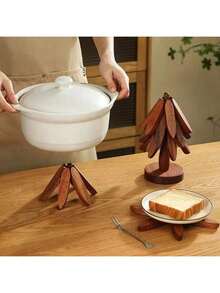 1个 - 竹制隔热垫，耐热防烫。可用作餐垫、锅垫、杯垫、砂锅垫、煎锅垫，也可作为厨房台面装饰（胡桃木色/原木色） - 彩色 - 查看 11