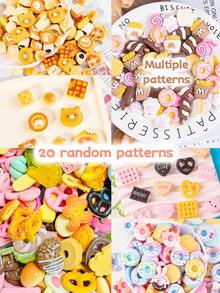 4/8/20PCS Cute 3D Cartoon Patch, Cream Glue Goo Ka Mobile Phone Case Diy Material Small Accessories, Comes With A Roll Of Dot Double-Sided Tape,Girls Handmade Set With Hairpin Pencil Case Girl Heart Stickers Stickers Decorative Small Patterns Scrapbook Supplies Funny Stickers Laptop Stickers Kindle Phone Stickers - Random Food Patterns - View 13