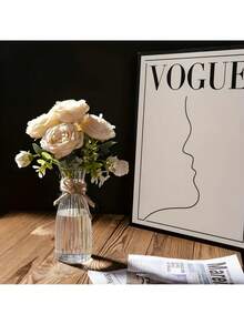 Vasos de plástico listrados, vasos transparentes e peças artesanais para arranjos florais são adequados para diversos buquês e decorações, festivais e decoração de casa. São ideais para decoração de mesas, casamentos, jantares em família, decoração de vasos e presentes de Dia dos Namorados.