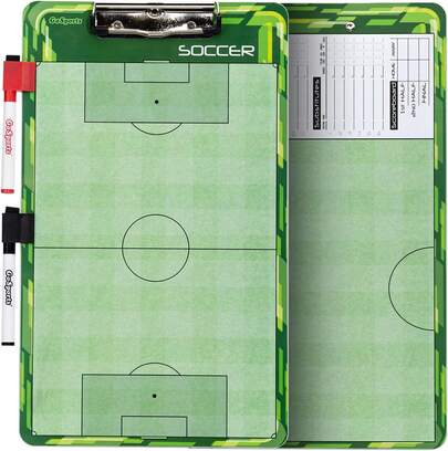 entrenadores juntas – 2 caras Premium de borrado en seco portapapeles – Elige de béisbol, baloncesto, fútbol, fútbol, hockey, Lacrosse, o voleibol