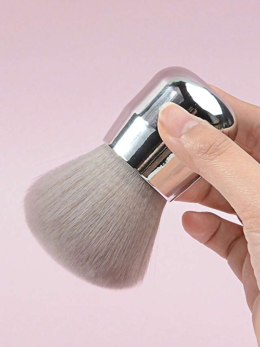 Nail Art Dust Clean Brush,1PC Manicure Tool Nail Handle Brushes,Nail Brushes Remove Dust Powder For Acrylic Nails Makeup Brushes ,Manicure Brush Clean Up Tools Nail Art Brush Nail Brush For Cleaning Fingernails - Silver - View 1