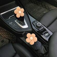 Floral Design Car Accessories Handbrake Cover, Gear Shift Knob Cover, Decorative Set - one-size - View 2