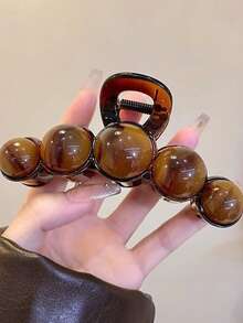 1pc High-Quality Faux Pearl Hair Claw Clip, Large Size Suitable For Thick Hair, Hair Accessory For Bun Updo,Stocking Stuffers,Stocking Fillers,Stocking Stuffers For Women,Stocking Fillers Women, Stocking Stuffers For Adults,Stocking Fillers For Adult,Hair Stuff,Coming-Of-Age Hair Accessory, Hair Accessories,Gift Ideas For Women,Beauty Stocking Fillers, Gifts For Women - Multicolor - View 5