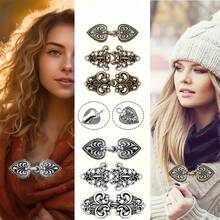 1/3/4件复古毛衣螺旋披肩领胸针别针，开衫别针，衬衫别针，适合女性的配饰，新年礼物，情人节礼物，女士礼物 - 經典 - 查看 4