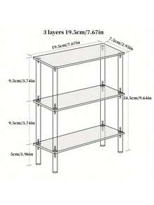1pc Acrylic Jewelry Display Stand, 1/2/3 Tier Jewelry Display Rack, Cosmetic & Perfume Display Stand, Used To Display Jewelry, Accessories, Cosmetics & Perfumes - Clear - View 6