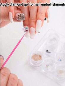 100pcs High-Quality Disposable Cleaning Cotton Sticks, Simple And Hygienic, - Pink - View 6