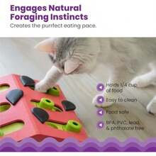 Nina Ottosson by Buggin' out Puzzle & Play - Rompecabezas Interactivo para Gatos(Melon Madness (Nivel 2)) - Multicolor - Ver 5