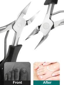 8pcs Black Nail Clippers Set, Stainless Steel Sharp Ingrown Nail Clippers, Specialized For Thick & Hard Nails, Manicure & Pedicure Kit, Portable Nail Care Tools For Elderly, Men And Women - Multicolor - View 4