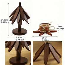 1个 - 竹制隔热垫，耐热防烫。可用作餐垫、锅垫、杯垫、砂锅垫、煎锅垫，也可作为厨房台面装饰（胡桃木色/原木色） - 彩色 - 查看 10