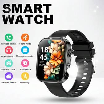 Smart Watches Hot 1.83-Inch Full Touch High-Definition Sports Smartwatch, Men's Watch, Wireless Calling, Message Reminder, Alarm Reminder, Multiple Sports Modes, Remote Photography, Music Playback, Multifunctional Smartwatch, Women's Watch Compatible With Android System Smartphones, Suitable For Gift Giving On Various Holidays Such As New Year, Valentine's Day, Easter, Mother's Day, Father's Day, Halloween, Thanksgiving, Christmas