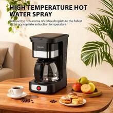 SOKANY 04045 Fully Automatic American Coffee Maker. 2-In-1 For Coffee And Tea. Comes With Coffee Spoon, Coffee Pot And Filter. 650W High Power, 750ml Large Capacity, LED Display. One-Touch Operation. Metal Body. Suitable For Making Coffee, Tea And Other Beverages. Ideal For Home And Office Use, Must-Have For Coffee Lovers.