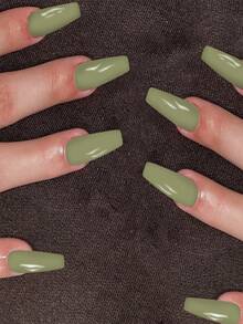 20 Stücke Pack Halloween EMI Kristall Gel Nagelaufkleber, transparente Basis Gel, Salonqualität, langanhaltend, UV-Lampe erforderlich, ES20 grenzüberschreitender Großhandel 1 Stück Direktlieferung, gleicher Stil wie rote Cover Nagelaufkleber, Nagelkunst Aufkleber Nägel - Grün - Übersicht 6