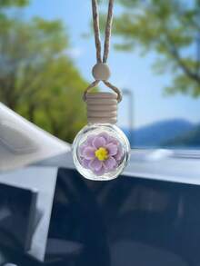 1pc Flower Perfume Bottle Car Rearview Mirror Hanging Decor, Fragrance Diffuser Accessory, Suitable For Men And Women - Multicolor - View 13