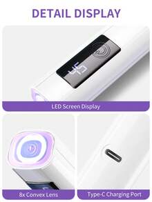XEIJAYI 1个迷你可充电UV LED美甲灯，适用于凝胶美甲，快速干燥，UV LED凝胶指甲油美甲烘干灯，美甲工具，可充电沙龙设备 - 白色 - 查看 9