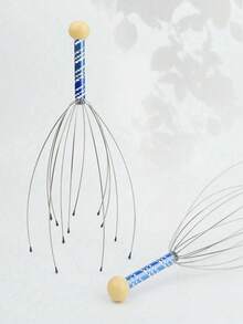 1/2个头部按摩器,头部抓挠头皮按摩器,头皮按摩放松抓挠器,头部按摩促进头发生长并缓解身体压力,护发,美容美发工具,头发护理 - 彩色 - 查看 11