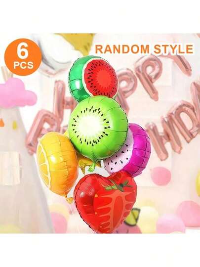6 quả bóng bay lá nhôm hình trái cây, 13,8 inch, có bơm khí, màu sắc đồng đều, chân thực và ba chiều, không dễ bị hư hỏng, thích hợp cho các bữa tiệc, tiệc mùa hè, sự kiện, v.v., làm cho nó trở thành vật trang trí tươi mới và tràn đầy năng lượng.