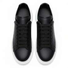 Tênis Masculino Casual Premium Design Moderno - Preto e Branco - Visão 2