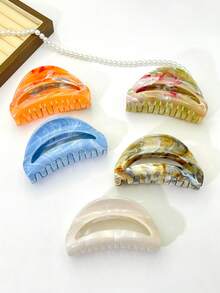 2026新款半圆形沙滩、旅行、派对、度假、返校甜美爪夹发饰 - 彩色 - 查看 4