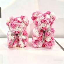1 Gấu bông hoa hồng nhân tạo thủ công làm quà tặng, Gấu hoa hồng đáng yêu để trang trí nhà cửa, Quà tặng đặc biệt cho Ngày lễ tình nhân, Ngày của mẹ, Ngày của cha, Ngày thiếu nhi, Sinh nhật, Đám cưới, Kỷ niệm, Gấu hoa xốp để trang trí ngày lễ, Trang trí tiệc tùng và lễ kỷ niệm, Vật phẩm trang trí nghệ thuật sáng tạo cho lễ kỷ niệm, Trang trí nhà cửa, Trang trí phòng ngủ, Trang trí phòng tắm, Trang trí phòng, Trang trí văn phòng, Trang trí trường học - hồng hồng trắng - Xem 3
