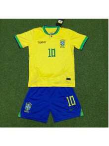 Brazil National Team Children's Set In Blue, The Perfect Gift! Take Advantage Of This Offer! - Yellow - View 2