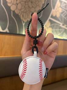 1 pieza Llavero creativo con colgante de balón deportivo de cuero, baloncesto, fútbol, fútbol americano, voleibol, béisbol, billar, decoración de llavero, accesorio para bolso, regalo para estudiantes, amigos, familia, San Valentín, cumpleaños, accesorio de fiesta - Multicolor - Ver 14