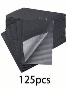 125片装一次性粉黑美甲桌垫，可折叠清洁垫，美甲沙龙桌布/修甲巾，多功能美容纹身垫 - 彩色 - 查看 18