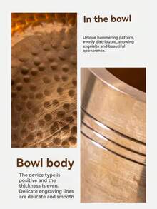 尼泊尔颂钵套装，包含颂钵、敲击棒、垫子和收纳袋。独特的尼泊尔锤纹雕刻设计。敲击并旋转可发出舒缓的声音，有助于放松身心、冥想、平静思绪、缓解失眠和焦虑。适合派对、聚会，也可作为乐器使用，是送给青少年的理想礼物。 - 彩色 - 查看 12