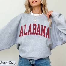 Sweatshirt, Vintage University Crewneck, Bama Tshirt,  Sweater,  Gift - Xám - Xem 4