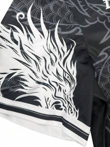 Customized La Liga Men's Football Jersey, Comfortable Round Neck Sports Sweatshirt, Suitable For Football Training, Casual Wear, And Gift - Black and White - View 8