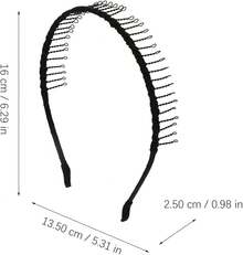 EstiloestiloHAKIDZEL 6 Diademas Antideslizantes De Metal Dientes De Tela Elegantes Y DuraderasVersióN MejoradaVersióN Mejorada - Negro - Ver 11