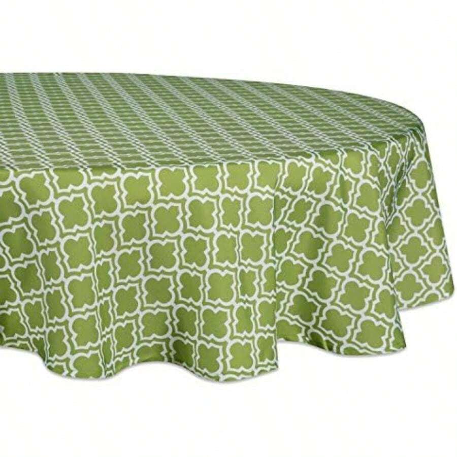 DII Colección de Mesa para Exteriores, Resistente a Las Manchas y Agua, 14 x 72 Pulgadas, Hoja de plátano(60" Round) - Multicolor - Ver 1