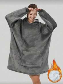 2025 New Wearable Hooded Blanket, Double-Sided Flannel With Pockets, Slouchy Blanket Thick Long Sleeve Jumpsuit Blanket, Soft & Warm, Suitable As Gift For Men And Women - Multicolor - View 16