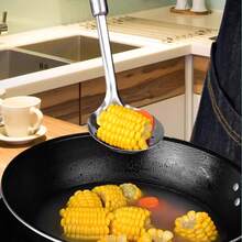 3pcs 304 Stainless Steel Green Kitchen Cooking Tools Set, Includes Spatula, Ladle, Suitable For Frying, Flipping - Multicolor - View 4