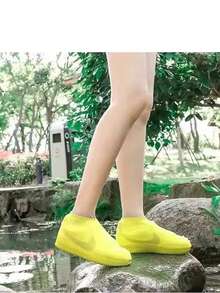 1/2 piezas Cubiertas de botas de lluvia de látex para exteriores, cubiertas de zapatos de silicona plegables y coloridas, cubiertas de zapatos portátiles. Se utilizan para impermeabilizar, a prueba de agua, a prueba de lodo, esenciales para viajes, ciclismo y actividades al aire libre - Multicolor - Ver 8