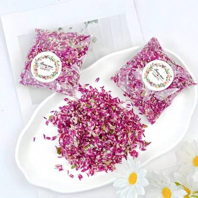 1pc/30pcs Purple Flower Petals Dried Flowers Decor - Perfect For Soap Making, DIY Candle, Fragrance Diffuser, Ideal For Holiday Party, Wedding Flower Petal Toss, Confetti