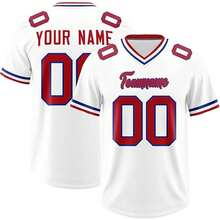 Camiseta de fútbol personalizada con nombre del número del equipo, camiseta deportiva blanca con cuello en V personalizada, Tops de uniforme de equipo sueltos de secado rápido - Camiseta VT-HWH70456 - Ver 11