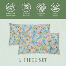 Elegant Comfort - Juego de 2 Fundas de Almohada Ultra Suaves con Estampado de Rayas, Microfibra de Calidad de Hotel de 1500, Suave y Suave, Cierre de sobre, 2 Piezas, ,(King Magnolia) - Multicolor - Ver 7