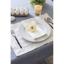 DII 100% algodón, se puede lavar a máquina, Everyday Chambray Cocina Mantel para la cena partes, verano y aire última intervensión Picnic - Asientos 152,4 x 264,2 cm 8 A 10 personas,(Azul 304.8 x 152.4 cm (Rectangular)) - Multicolor - Ver 3