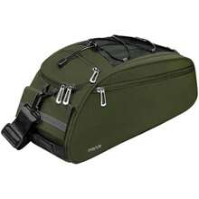 MOSISO Bolsa para Portabicicletas, Impermeable Bolsa de Hombro para Bicicleta Maletero Asiento Trasero para Ciclismo Almacenamiento para Equipaje Sillín Bolso,(Verde Oliva) - Multicolor - Ver 2