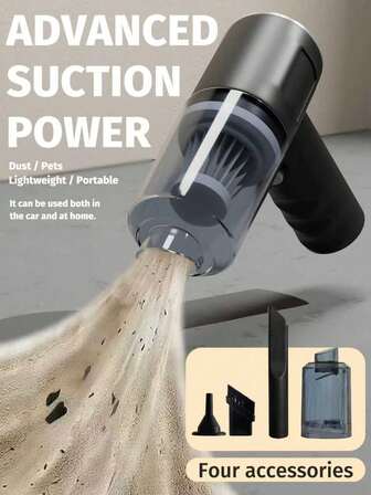 Wireless Handheld Vacuum Cleaner - Rechargeable Lithium Battery, Lightweight, Easy-To-Use, Perfect For Home, Car, Pet Hair, Dust, Crumbs Cleaning Tool Portable Vacuum Cleaner