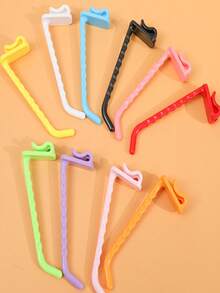 10pcs Plastic Hooks, Suitable For Metal Grid Boards - Powder Coated, Ideal For Supermarkets, Retail Stores, Warehouses And Home Use - Multicolor - View 11