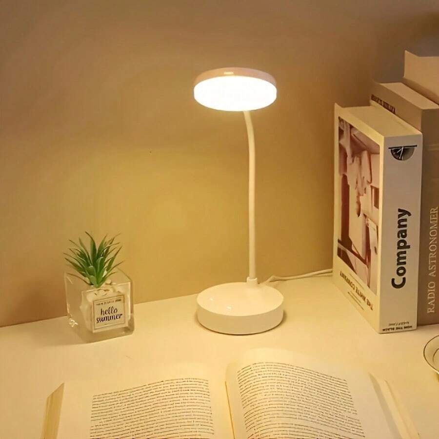 LED Eye Protection Desk Lamp With USB Power Supply, Dimmable 3-Mode Switching Between Cool And Warm White Light